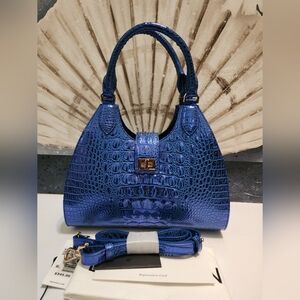 Brahmin Adrian Satchel In Cobalt Potion